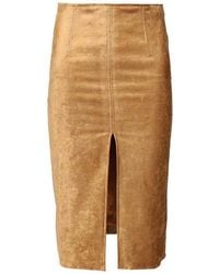 forte_forte - Stretch Velvet Pencil Skirt - Lyst
