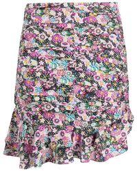 Isabel Marant - Milendi Floral-print Ruched Mini Skirt - Lyst