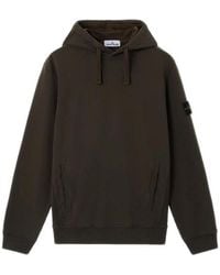 Stone Island - Hooded Sweatshirt With Logo Patch - Lyst