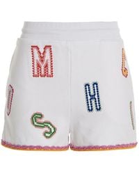 Moschino - Lettering Embroidered Logo Bermuda Shorts - Lyst