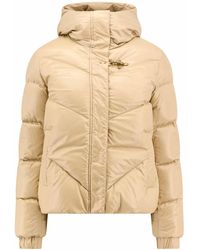 Fay - Padded And Quilted Jacket With Metal Hook - Lyst