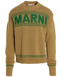 Marni - Cotton Sweater With Logo - Lyst