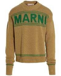 Marni - Cotton Sweater With Logo - Lyst