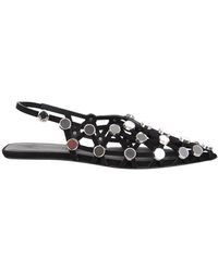 The Attico - Grid Slingback Sandals - Lyst