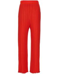 Lanvin - Wide-Leg Pleated Trousers With Side Zip Closure - Lyst