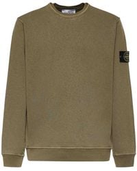 Stone Island - Malfil Cotton Sweatshirt With Logo - Lyst