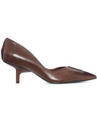 Capasa - Low-Heel Leather Pumps - Lyst