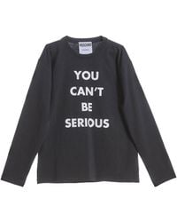 Moschino - You Cant Be Serious Tshirt Ls - Lyst