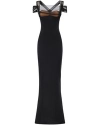 Nensi Dojaka - Long Dress With Ruffles And Tulle - Lyst