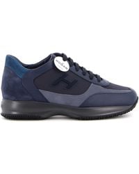 Hogan - Interactive Leather And Suede Sneakers - Lyst