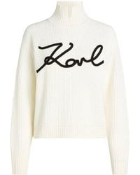 KARL LAGERFELD - Soutache Signature Chunky Knit - Lyst