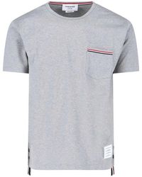 Thom Browne - Tricolor Details T-Shirt - Lyst