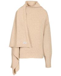 The Attico - Sweater With Draped Details - Lyst