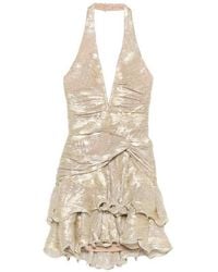 PATBO - Lurex Plunge Mini Dress - Lyst