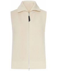 Maison Margiela - Ribbed Knit Zip-Up Vest - Lyst