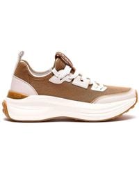 Tod's - Fabric And Leather Sneakers - Lyst