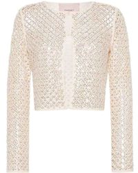 Twin Set - Cardigan With Sequin Detail - Lyst