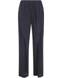 Seventy - Crepe Mixed Silk Trousers - Lyst