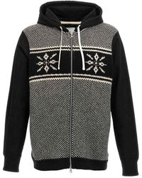 Junya Watanabe - Jacquard Insert Hoodie - Lyst