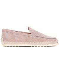 Tod's - Loafers Round Toe Logo - Lyst