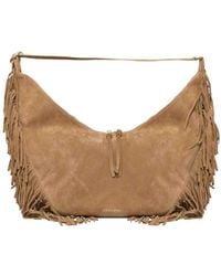 Orciani - Isola Peach Fringe Small Shoulder Bag - Lyst
