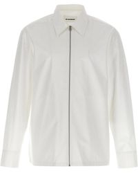 Jil Sander - Cotton Gabardine Zip Shirt - Lyst