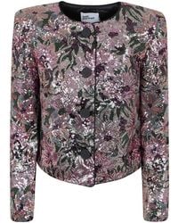 Self-Portrait - Floral Sequin Jacket - Lyst