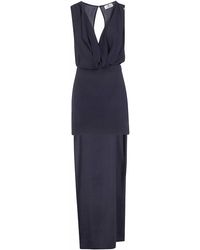 Elisabetta Franchi - Asymetrical Long Dress - Lyst
