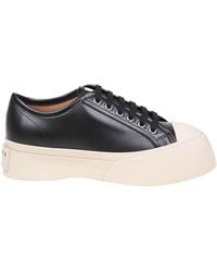 Marni - Leather Lace-up Sneakers - Lyst