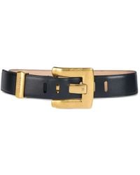 Balmain - Anthem Calfskin Leather Belt - Lyst
