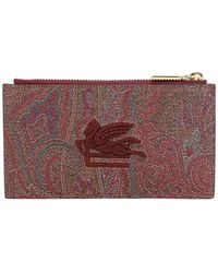 Etro - Coated Canvas Card Holder With Paisley Motif - Lyst