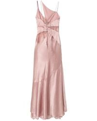 Pinko - Ferrari Abito Satin Light Crin Rosa Cenere - Lyst