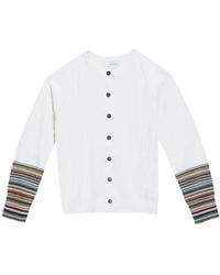 Paul Smith - Cardigan Merinos Maniche Stripes - Lyst