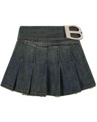 Balenciaga - Buckle Pleated Skirt - Lyst