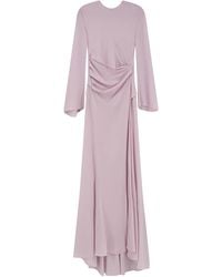 McQueen - Long Dress With Drape - Lyst