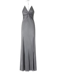 Pinko - Galaxy Abito Jersey Satin Grigio Ombra - Lyst