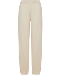 Burberry - Cotton Jogging Trousers With Check Applique - Lyst