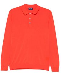 Drumohr - Long Sleeve Logo Polo - Lyst