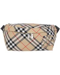 Burberry - Check Logo Bum Bag - Lyst