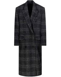 Isabel Marant - Lexana Long Check Wool Coat - Lyst