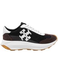 Tory Burch - Logo Patch Lace-Up Sneakers - Lyst