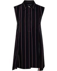 Thom Browne - Rwb-Stripe Mini Wide Shirt Dress - Lyst
