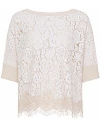 D. EXTERIOR - Linen Sweater With Macram Embroidery - Lyst
