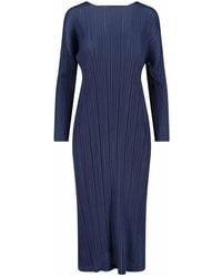 Pleats Please Issey Miyake - Pleated Midi Dress - Lyst