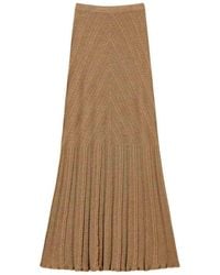 Twinset - Twin-Set Golden Lurex Skirts - Lyst