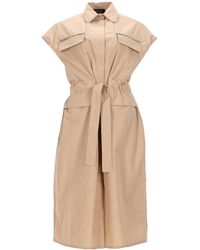 Fabiana Filippi - Sleeveless Dress With Belt - Lyst