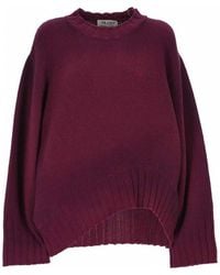 The Attico - Asymmetrical Hem Sweater With Ribbed Detailing - Lyst