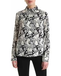 See By Chloé - Viscose And Silk Shirt In Black And - Lyst