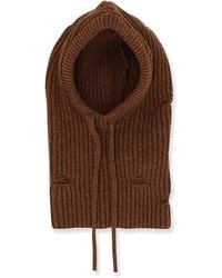 MM6 by Maison Margiela - Wool Blend Balaclava With Distressed Effect - Lyst