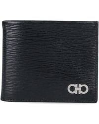 Ferragamo - Crinkle Leather Bifold Wallet - Lyst
